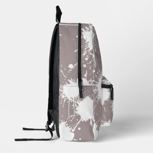 Modern Backpack – Ash Grey & White  プリントバックパック (左)