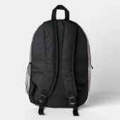 Modern Backpack – Ash Grey & White  プリントバックパック (裏面)