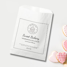 Modern Bakery Custom Logo Paper Bag フェイバーバッグ