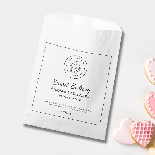 Modern Bakery Custom Logo Paper Bag フェイバーバッグ