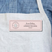 Modern Bakery Custom Logo Pink 名札