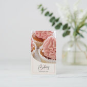 Modern Bakery Monogram Logo QR Code 名刺 (スタンド正面)