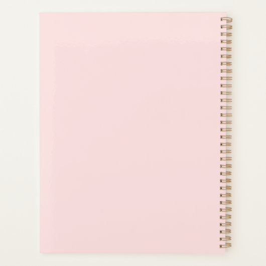 Modern Bakery Pink Custom Logo プランナー手帳 (裏面)