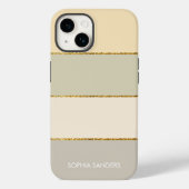 Modern band | Elegant Pastel Yellow Tones Case-Mate iPhoneケース (裏面)
