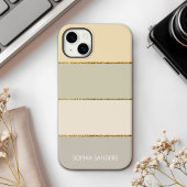 Modern band | Elegant Pastel Yellow Tones Case-Mate iPhoneケース