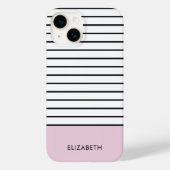 Modern band | Minimalist Pastel Pink Case-Mate iPhoneケース (裏面)