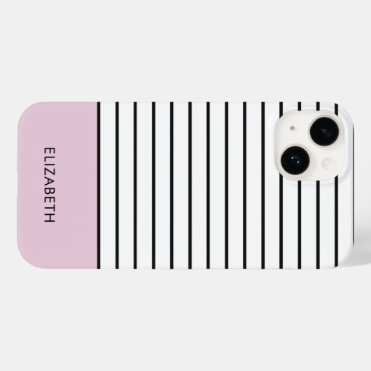 Modern band | Minimalist Pastel Pink Case-Mate iPhoneケース (裏面 (横))