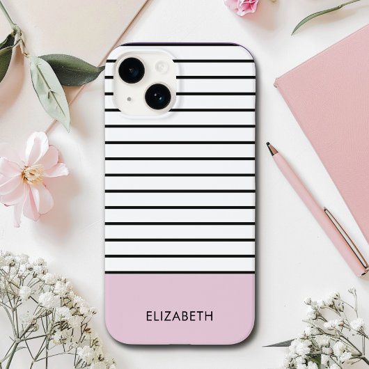 Modern band | Minimalist Pastel Pink Case-Mate iPhoneケース