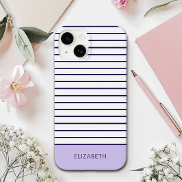 Modern band | Minimalist Purple Color Case-Mate iPhone 14ケース