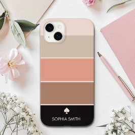 Modern band | Orange and brown tones Minimalist Case-Mate iPhone 14 Plusケース