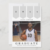 Modern Banner Graduate Announcement  招待状 (正面)