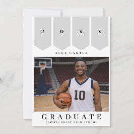 Modern Banner Graduate Announcement  招待状