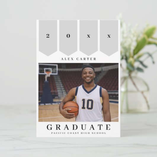 Modern Banner Graduate Announcement  招待状 (スタンド正面)