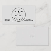 'Modern Barber' Business Card 名刺 (正面/裏面)