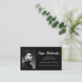 Modern Barber Shop Business Card | Men's Haircut 名刺 (スタンド正面)