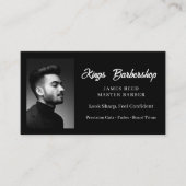 Modern Barber Shop Business Card | Men's Haircut 名刺 (正面)