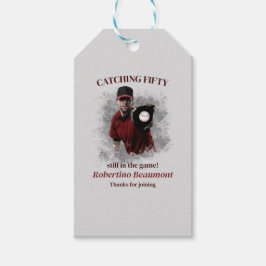 Modern Baseball Catching Fifty Men's 50th Birthday ギフトタグ
