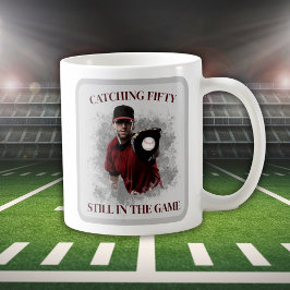 Modern Baseball Catching Fifty Men's 50th Birthday コーヒーマグカップ