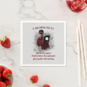 Modern Baseball Catching Fifty Men's 50th Birthday スタンダードカクテルナプキン (インサイチュ)