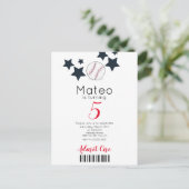 Modern Baseball Pattern Ticket Style Party ポストカード (スタンド正面)