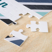 Modern Baseball Softball Player Striped His Name ジグソーパズル (側面)