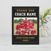 Modern Baseball Team Photo Coach サンキューカード (スタンド正面)