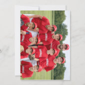 Modern Baseball Team Photo Coach サンキューカード (裏面)