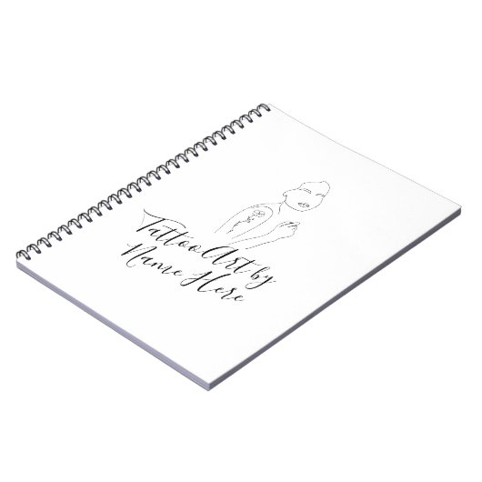 Modern Basic Tattoo ART studio script typography ノートブック (左側)