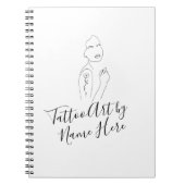 Modern Basic Tattoo ART studio script typography ノートブック (正面)