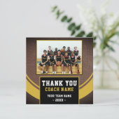 Modern Basketball Team Coach Photo サンキューカード (スタンド正面)