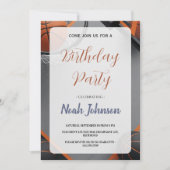 Modern Basketball-Themed Birthday 招待状 (正面)