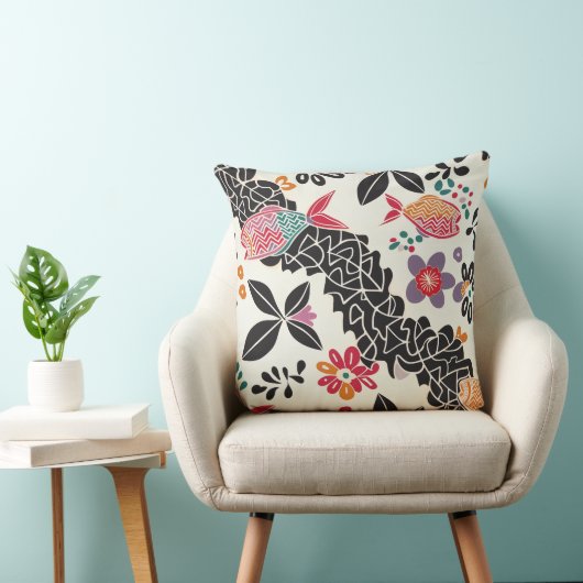 Modern Batik Fish Pattern クッション (椅子)