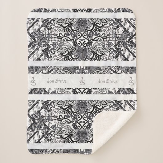 Modern BATIK Pattern シェルパブランケット (正面)