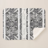 Modern BATIK Pattern シェルパブランケット (正面(横))