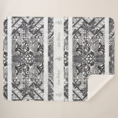 Modern BATIK Pattern シェルパブランケット (正面(横))