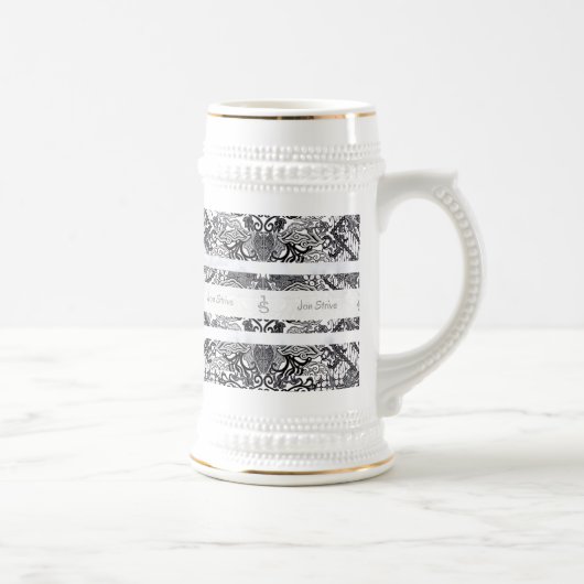 Modern BATIK Pattern ビールジョッキ (右)