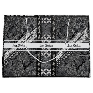 Modern BATIK Pattern ラージペーパーバッグ