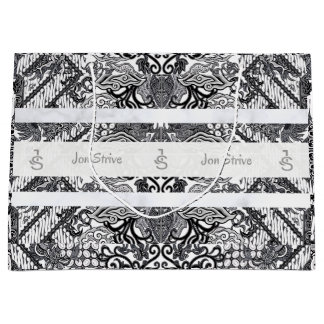 Modern BATIK Pattern ラージペーパーバッグ