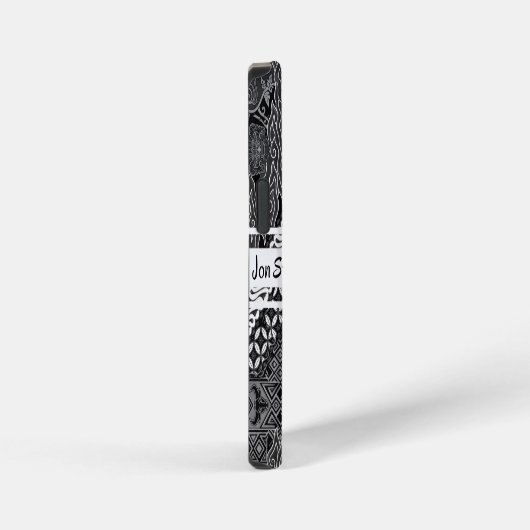 Modern BATIK Pattern iPhoneケース (右側面)