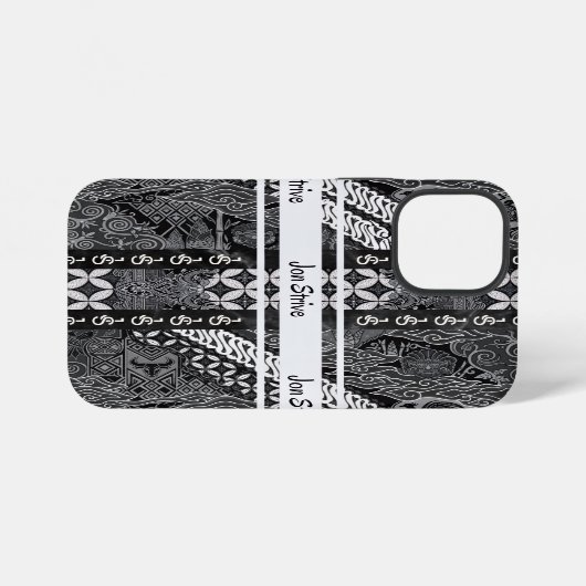 Modern BATIK Pattern iPhoneケース (裏面横)
