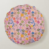 Modern Batik Rose Shadow ラウンドクッション (裏面)