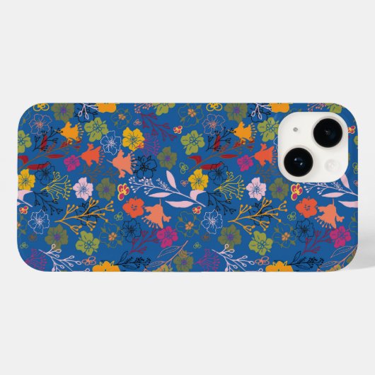 Modern Batik Victoria Blue Case-Mate iPhoneケース (裏面 (横))