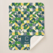 Modern Bauhaus Abstract Geometric Monogram Pattern シェルパブランケット (正面)