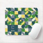Modern Bauhaus Abstract Geometric Monogram Pattern マウスパッド (マウス)