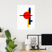 Modern Bauhaus Geometric Minimalist Wall Art ポスター (ホームオフィス)