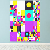 Modern Bauhaus Geometric Pattern  キャンバスプリント (インサイチュ (ウッドフロア))