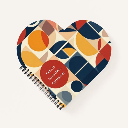 Modern Bauhaus Geometric Pattern ノートブック (正面)