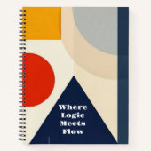 Modern Bauhaus Geometric Pattern ノートブック (正面)