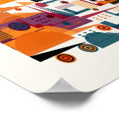 Modern Bauhaus Geometric Pattern  ポスター (角)