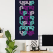 Modern Bauhaus Geometric Pattern  ポスター (ホームオフィス)